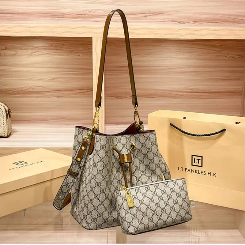 Brand women's bucket bag, women's 2025 new designer, high-end and fashionable popular single shoulder crossbody bag