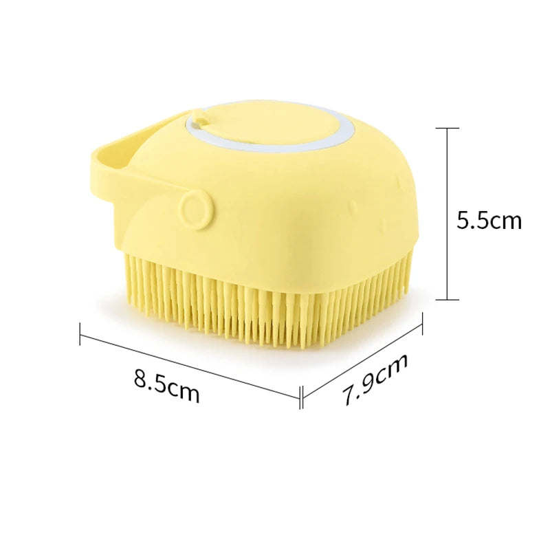 Pet cat and dog silicone bath brush massage care soft bath brush can fill liquid bath ball brush pet accessories dog cat tool