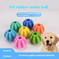 Natural Rubber Pet Dog Toys Dog Chew Toys Tooth Cleaning Treat Ball Extra-tough Interactive Elasticity Ball5cm for Pet Products