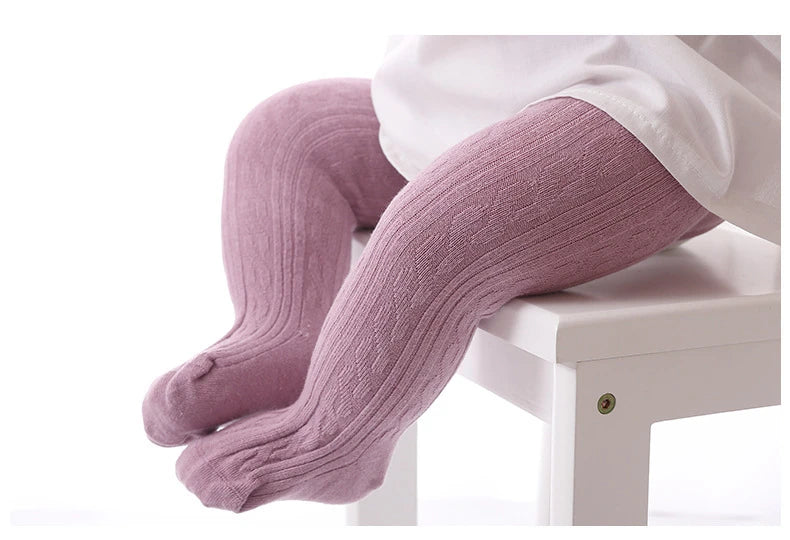 Cute Baby Girls Knit Tights Spring Autumn Winter Toddler Cotton Stocking Breathable Pantyhose For 0-8Years Boys Girls