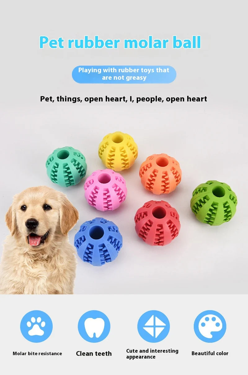 Natural Rubber Pet Dog Toys Dog Chew Toys Tooth Cleaning Treat Ball Extra-tough Interactive Elasticity Ball5cm for Pet Products