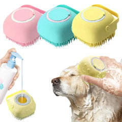 Shower Massage  Rubber Dog Brush for Short Long Haired Dogs Cats Soft Pet Bath Brush Removes Loose & Shed Fur Cat toothbrush Dog