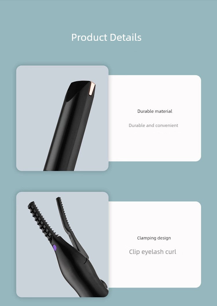 [One Ironing Will Be Warped] Electric Eyelash Curler Electric Heating Electric Heating Eyelash Perm Handy Gadget Charging Lasting Hair-Styling Curler