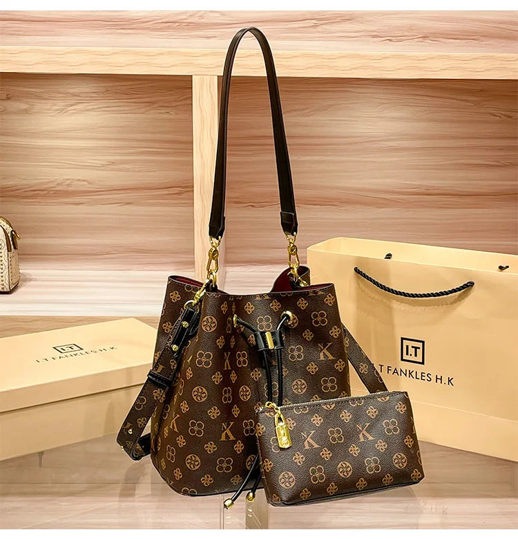 Brand women's bucket bag, women's 2025 new designer, high-end and fashionable popular single shoulder crossbody bag