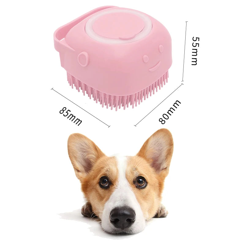 Shower Massage  Rubber Dog Brush for Short Long Haired Dogs Cats Soft Pet Bath Brush Removes Loose & Shed Fur Cat toothbrush Dog