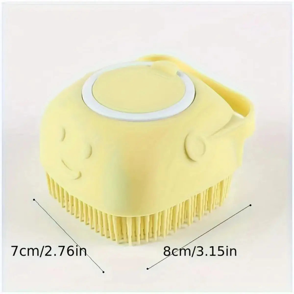 1pc Soft Silicone Dog Bath Brush - Gentle Massage with Shampoo Dispenser - Efficient Cat Grooming Brush for a Paws-itive Cleanin