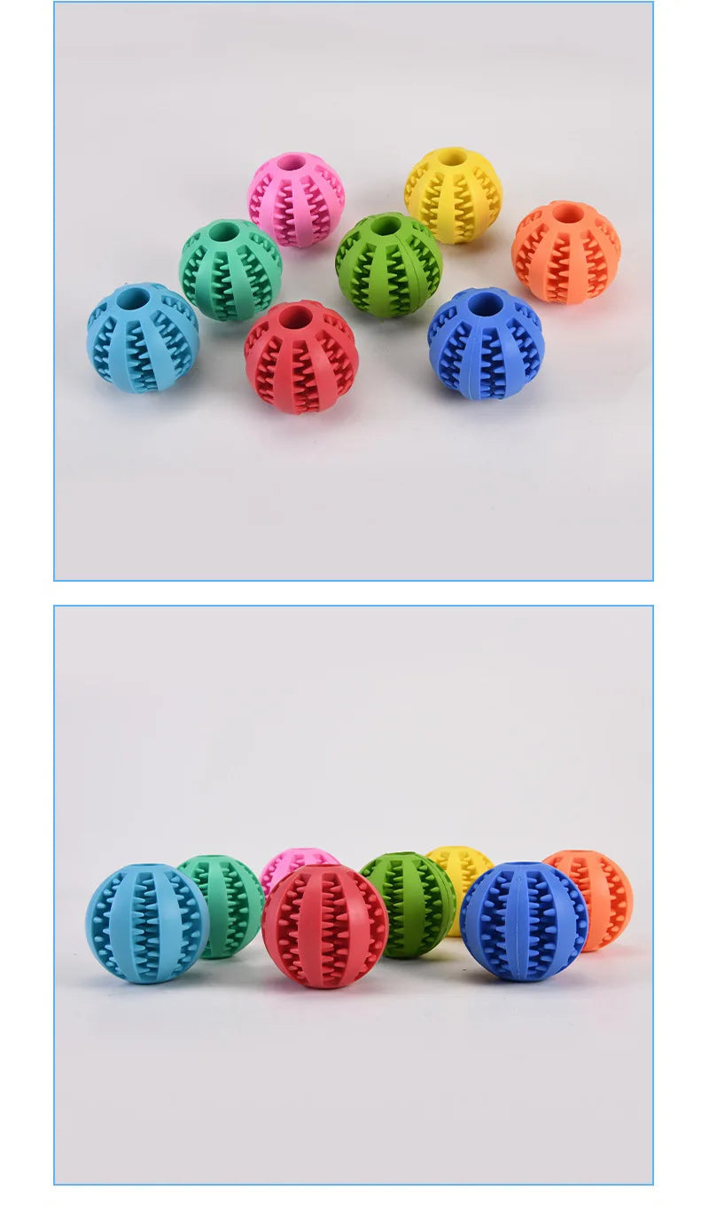 Natural Rubber Pet Dog Toys Dog Chew Toys Tooth Cleaning Treat Ball Extra-tough Interactive Elasticity Ball5cm for Pet Products