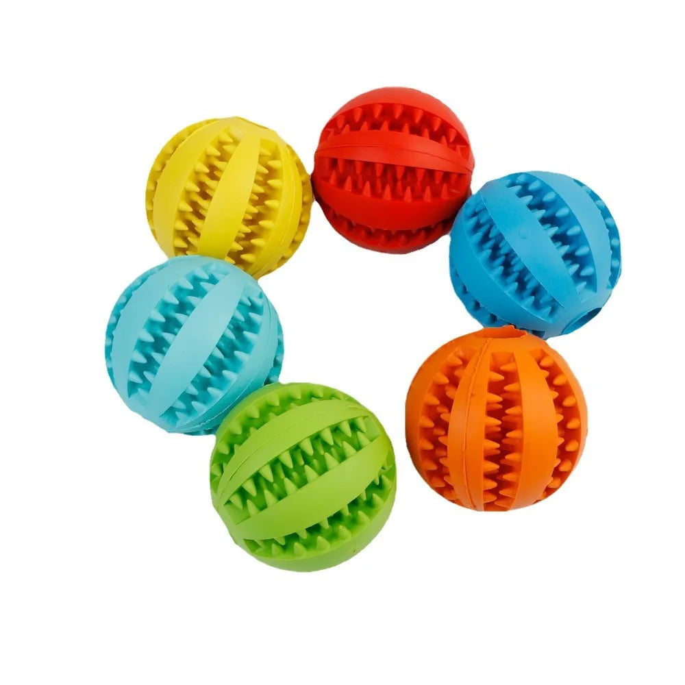 Natural Rubber Pet Dog Toys Dog Chew Toys Tooth Cleaning Treat Ball Extra-tough Interactive Elasticity Ball5cm for Pet Products