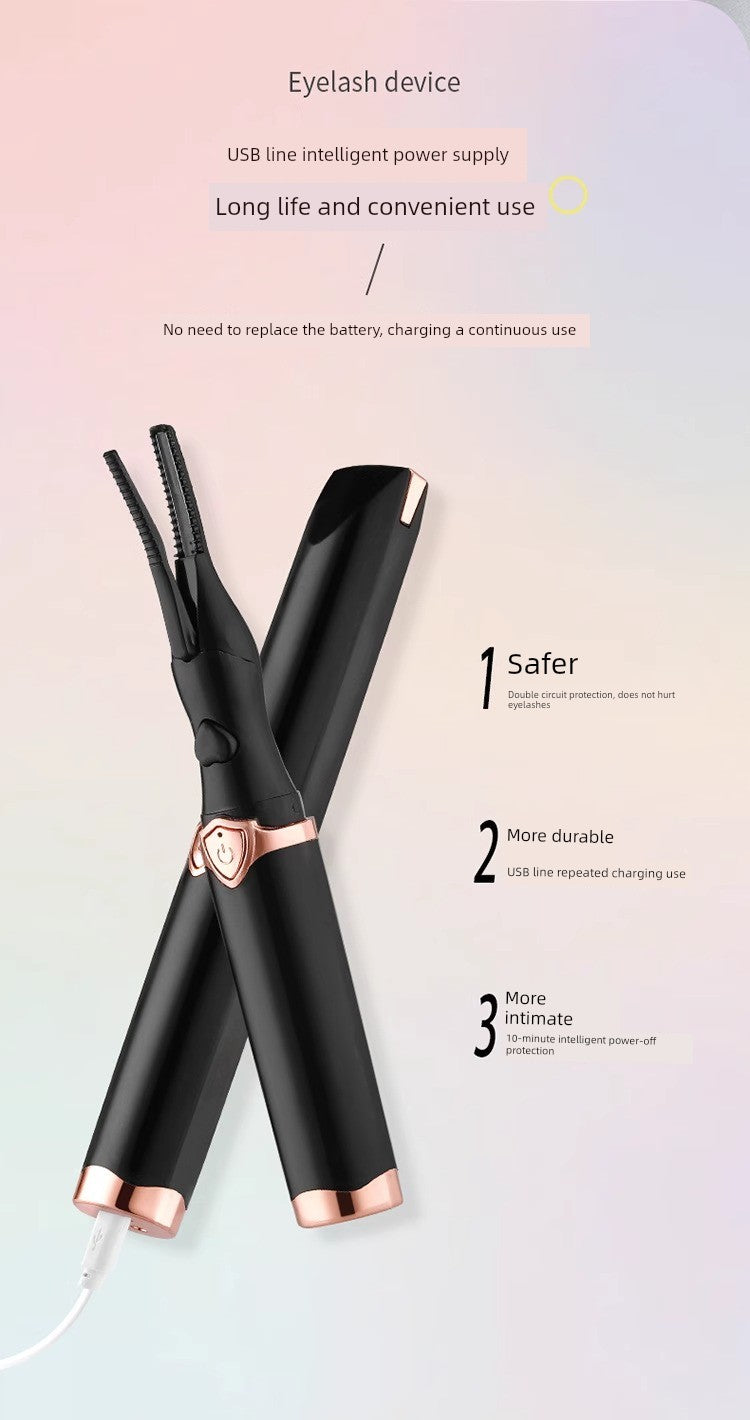 [One Ironing Will Be Warped] Electric Eyelash Curler Electric Heating Electric Heating Eyelash Perm Handy Gadget Charging Lasting Hair-Styling Curler