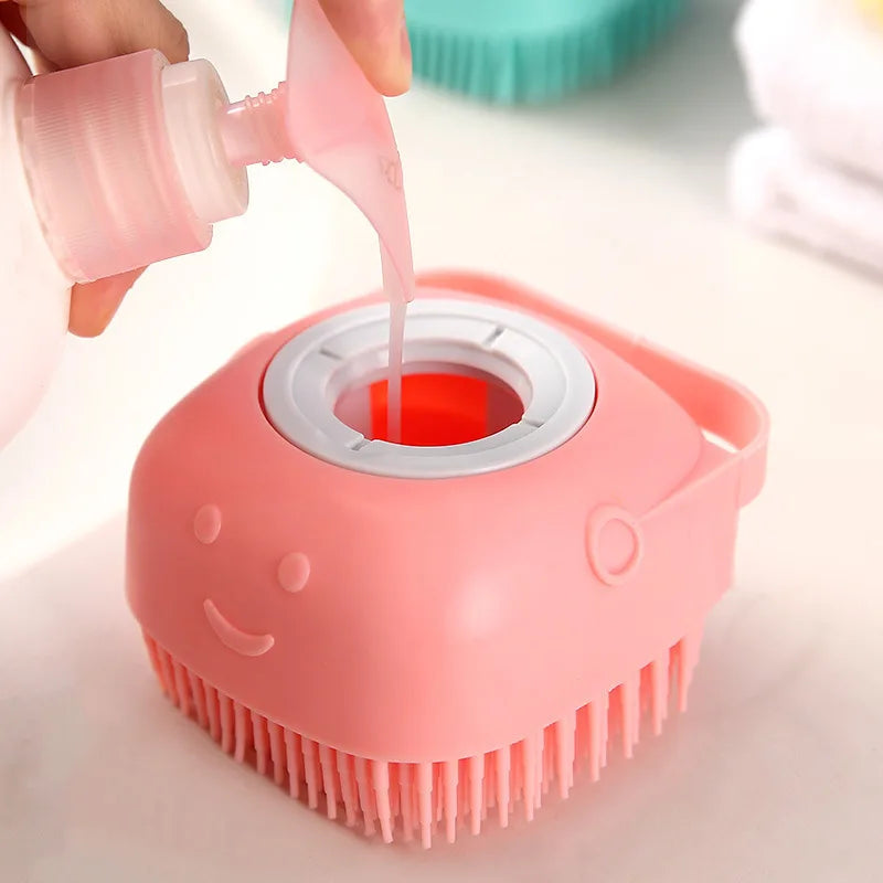 Pet Dog Shampoo Brush Cat Massage Comb Grooming Scrubber for Bathing Short Hair Soft Silicone Rubber Pet Shower Accessories