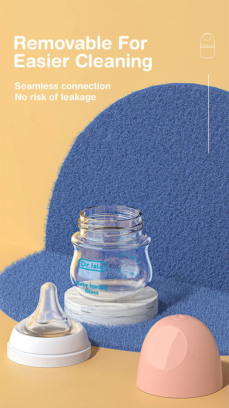 Dr.isla Anti-Choke Baby Bottle Newborn Glass Bottles 90/160ML Anti-flatulence Milk Feeding Bottles Infant BPA Free 0-3 Month