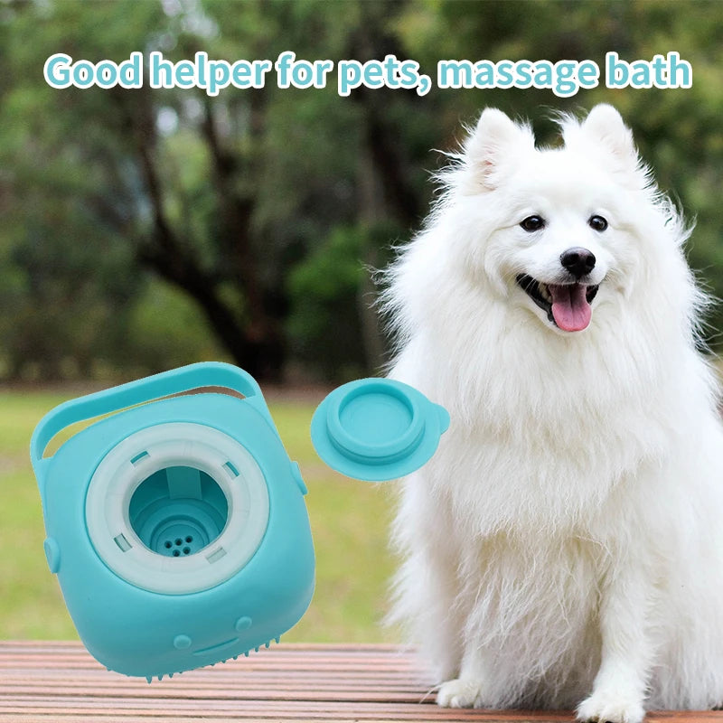 Shower Massage  Rubber Dog Brush for Short Long Haired Dogs Cats Soft Pet Bath Brush Removes Loose & Shed Fur Cat toothbrush Dog