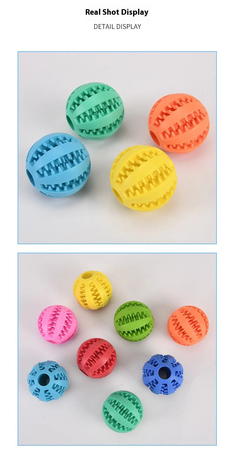 Natural Rubber Pet Dog Toys Dog Chew Toys Tooth Cleaning Treat Ball Extra-tough Interactive Elasticity Ball5cm for Pet Products