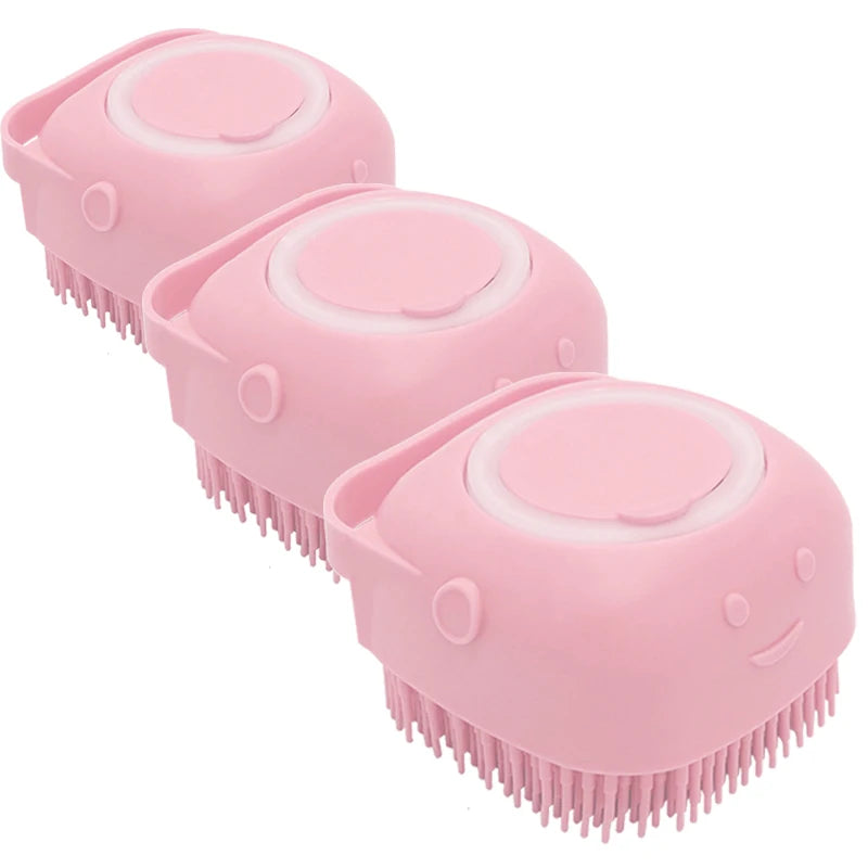 Shower Massage  Rubber Dog Brush for Short Long Haired Dogs Cats Soft Pet Bath Brush Removes Loose & Shed Fur Cat toothbrush Dog