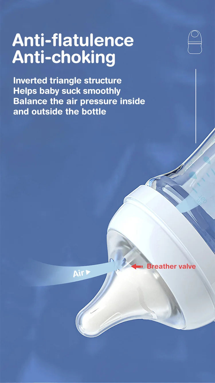 Dr.isla Anti-Choke Baby Bottle Newborn Glass Bottles 90/160ML Anti-flatulence Milk Feeding Bottles Infant BPA Free 0-3 Month
