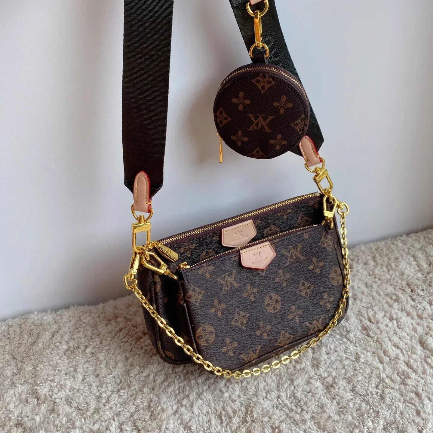 Womens fashion versatile designer bag three in one mahjong single shoulder bags crossbody chain underarm envelope bags BL16
