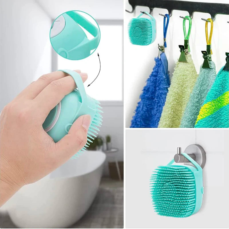 Pet Dog Shampoo Brush Cat Massage Comb Grooming Scrubber for Bathing Short Hair Soft Silicone Rubber Pet Shower Accessories