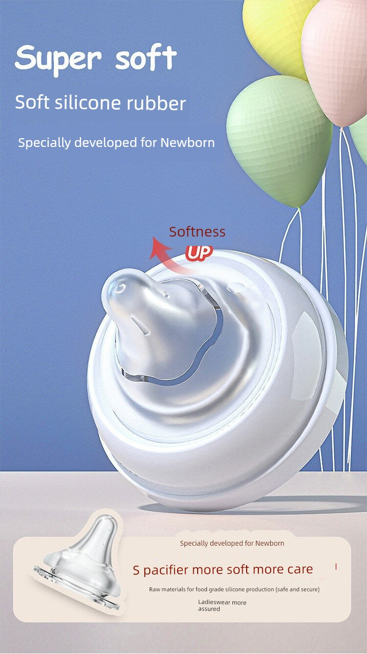 Glass Small Feeding Bottle Special Newborn Baby Wide Caliber Anti-Flatulence Fall Choke Proof Newborn 0-3 Months 80ml