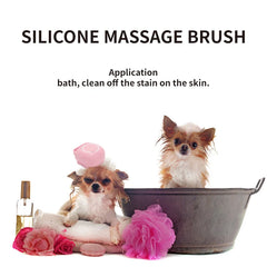 Shower Massage  Rubber Dog Brush for Short Long Haired Dogs Cats Soft Pet Bath Brush Removes Loose & Shed Fur Cat toothbrush Dog