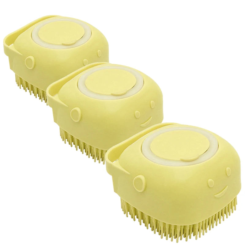 Shower Massage  Rubber Dog Brush for Short Long Haired Dogs Cats Soft Pet Bath Brush Removes Loose & Shed Fur Cat toothbrush Dog