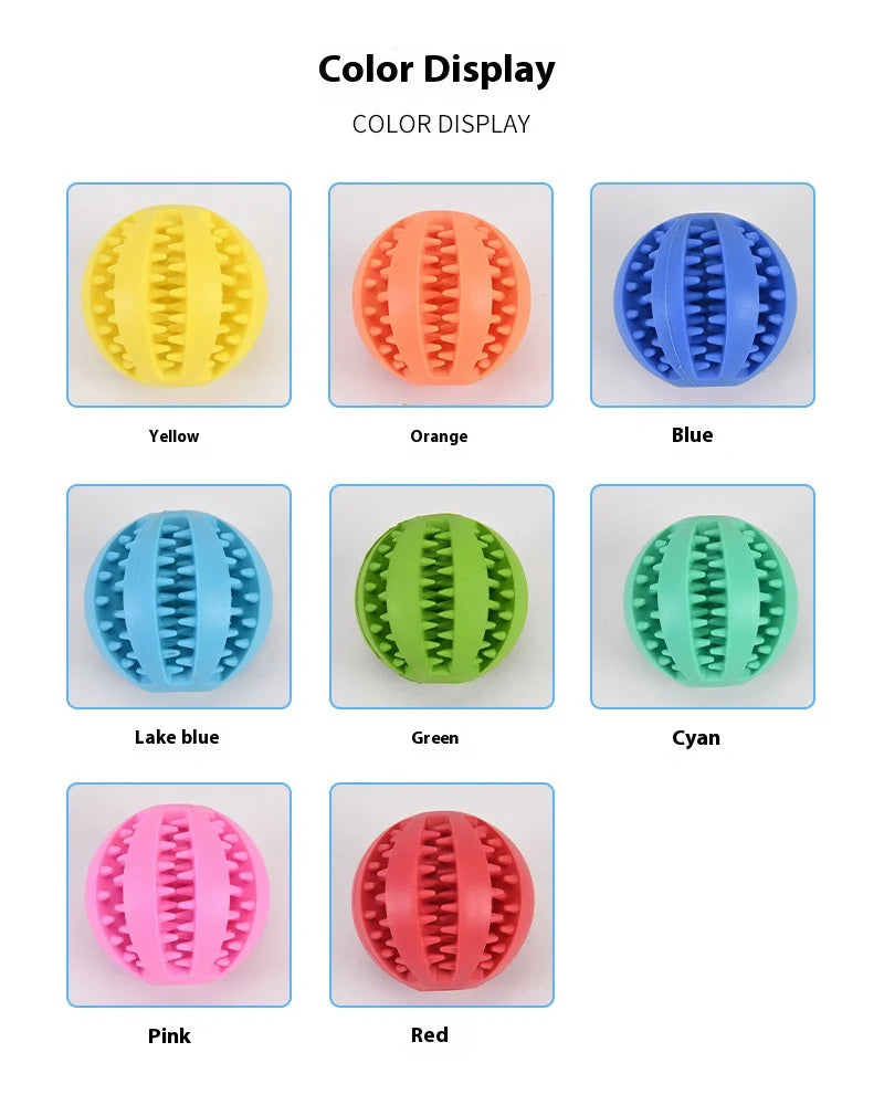 Natural Rubber Pet Dog Toys Dog Chew Toys Tooth Cleaning Treat Ball Extra-tough Interactive Elasticity Ball5cm for Pet Products