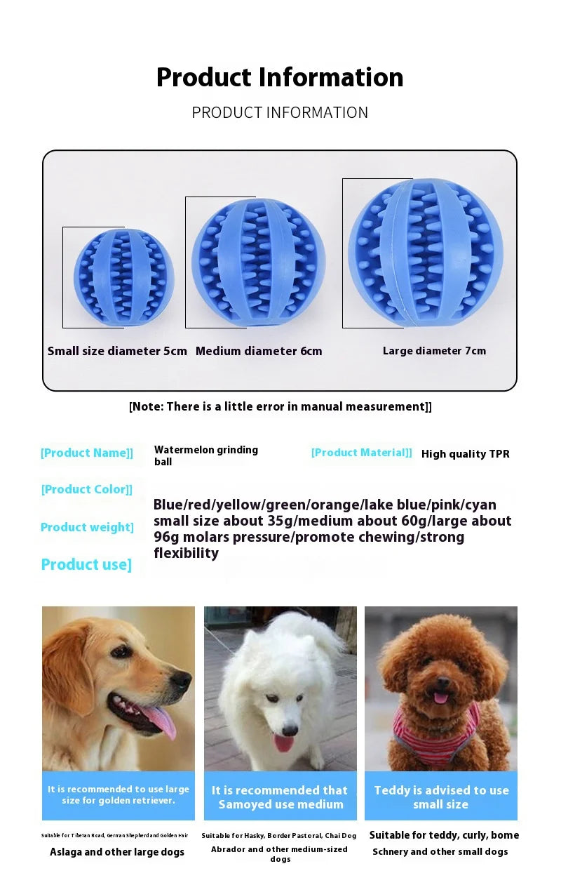 Natural Rubber Pet Dog Toys Dog Chew Toys Tooth Cleaning Treat Ball Extra-tough Interactive Elasticity Ball5cm for Pet Products