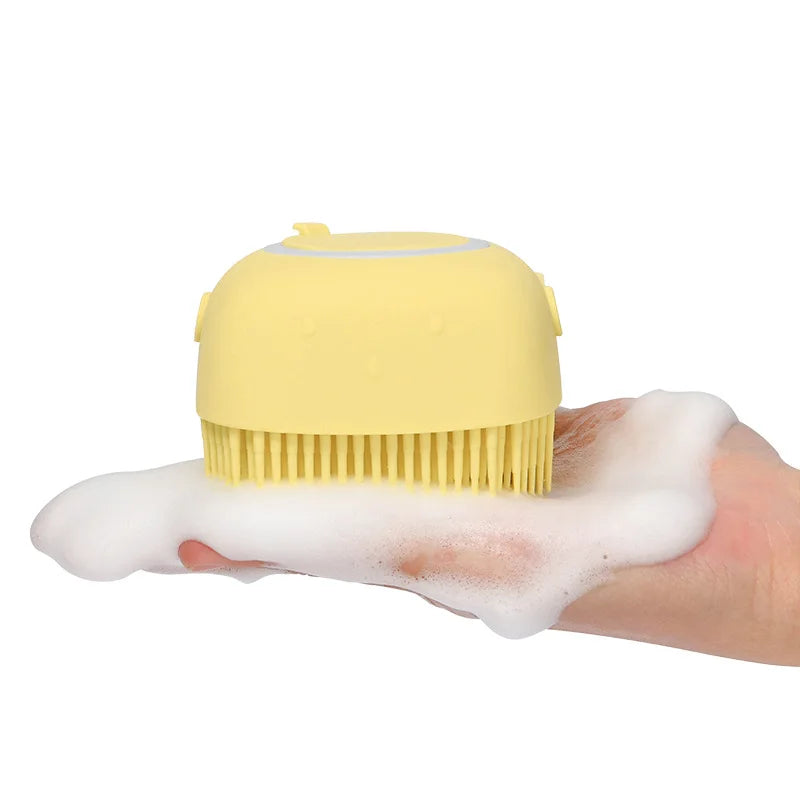 Pet cat and dog silicone bath brush massage care soft bath brush can fill liquid bath ball brush pet accessories dog cat tool