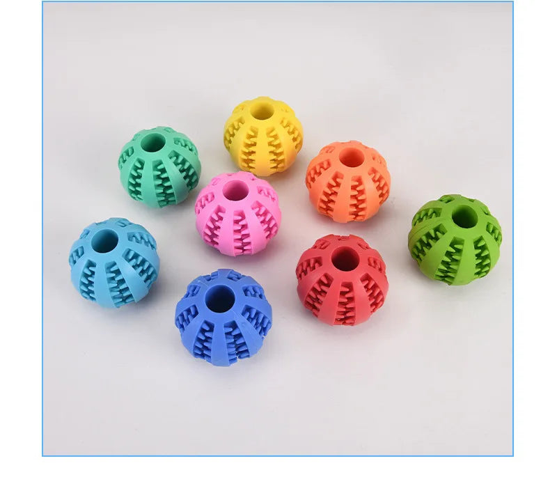 Natural Rubber Pet Dog Toys Dog Chew Toys Tooth Cleaning Treat Ball Extra-tough Interactive Elasticity Ball5cm for Pet Products