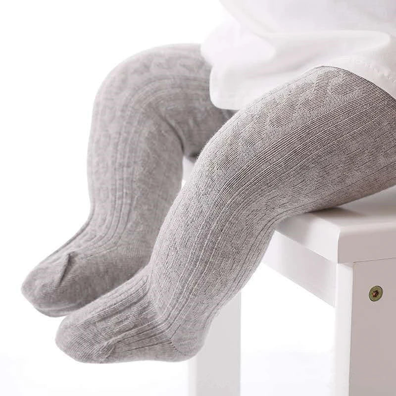 Cute Baby Girls Knit Tights Spring Autumn Winter Toddler Cotton Stocking Breathable Pantyhose For 0-8Years Boys Girls